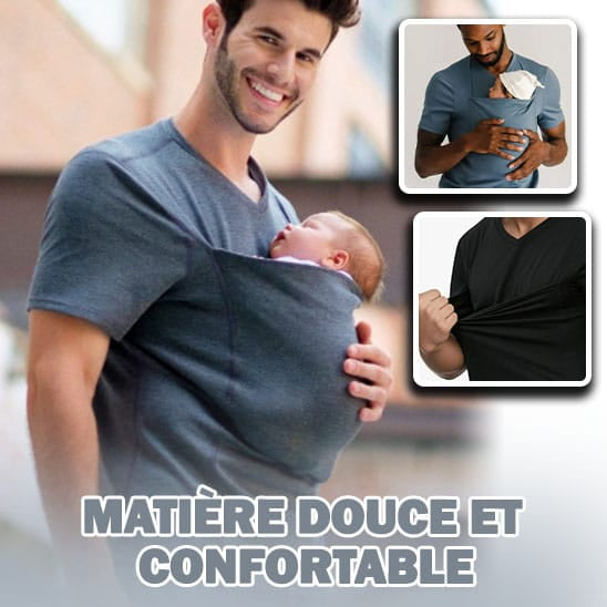 T-shirt porte-bébé BestDad gris
