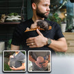 T-shirt BestDad noir avec bébé